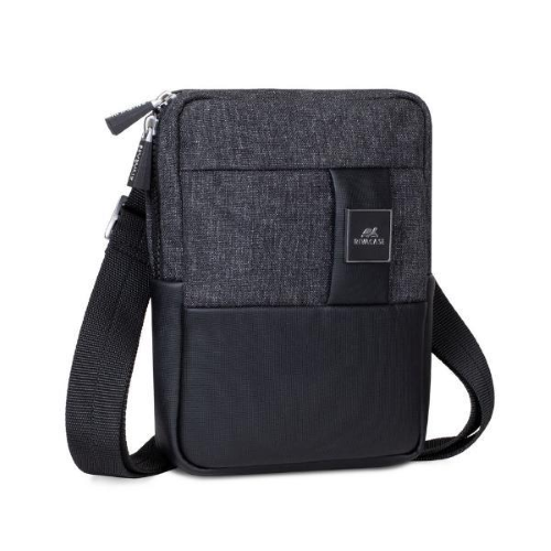 RIVACASE MELANGE BORSA A TRACOLLA PER TABLET 8" IN POLIESTERE 3 SCOMPARTI NERO